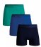 Muchachomalo  3-Pack Boxer Shorts Microfiber Blue Blue Green