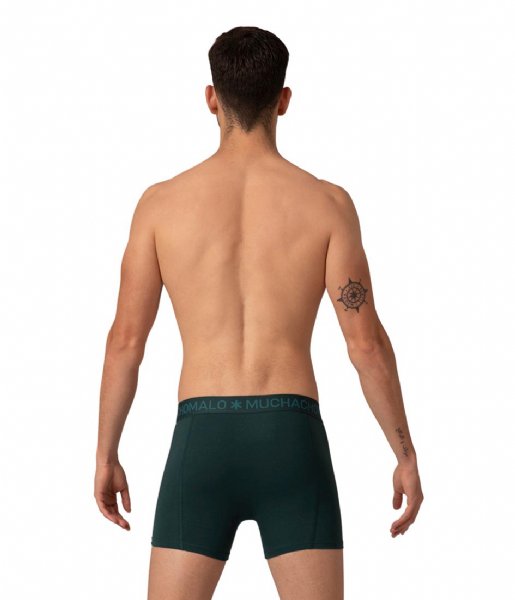 Muchachomalo  Men 3-Pack Boxer Shorts Solid Black/Green/Grey