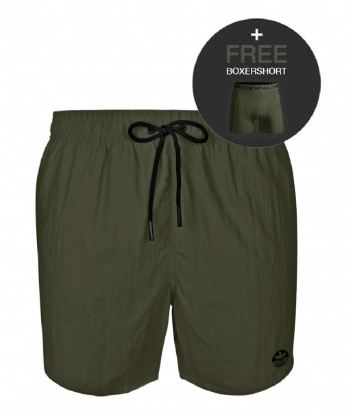 Muchachomalo  Swimshort Solid Army Green