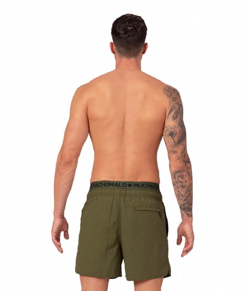 Muchachomalo  Swimshort Solid Army Green