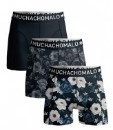 Muchachomalo 3-Pack Boxer Shorts Print-Solid Print Print Grey
