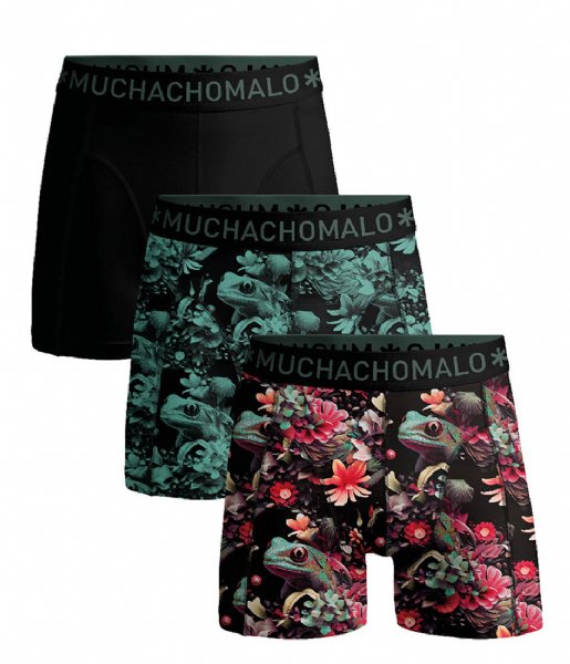 Muchachomalo  3-Pack Boxer Shorts Print-Solid Print Print Black