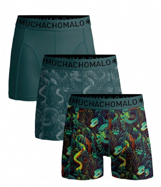 Muchachomalo  3-Pack Boxer Shorts Print-Solid Print Print Green