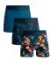 Muchachomalo  3-Pack Boxer Shorts Print-Solid Print Print Blue