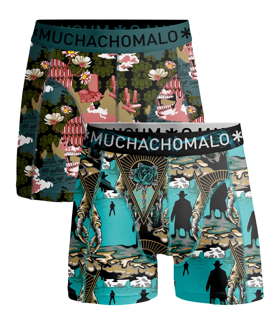 Muchachomalo Nog een bijt 2 pack boxershorts ondergoed , Blauw, Heren online kopen