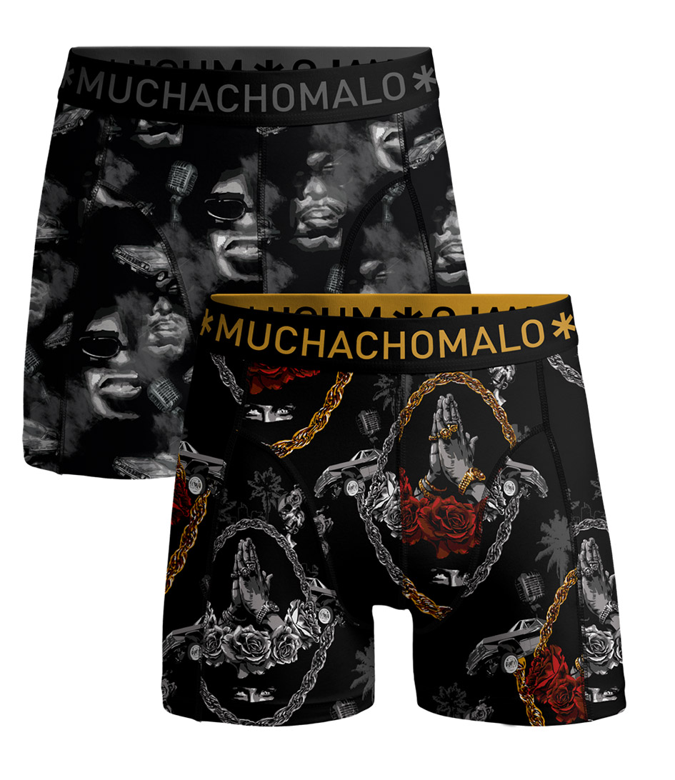 Muchachomalo Boxershorts Shorts Gangsta Paradise 2 Pack Zwart online kopen