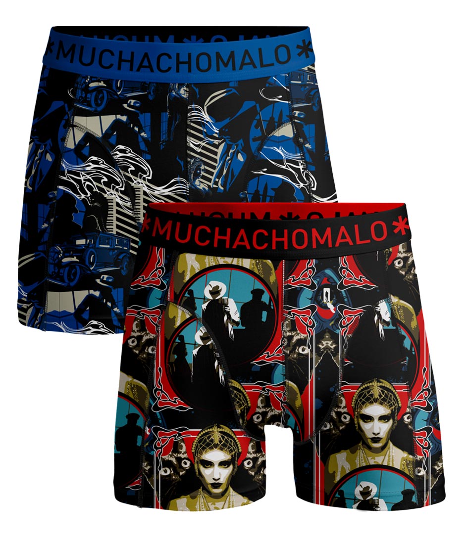 Muchachomalo Boxershorts Shorts Smooth Criminal 2 Pack Zwart online kopen