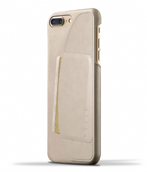 Mujjo  Leather Wallet Case iPhone 7 Plus champagne