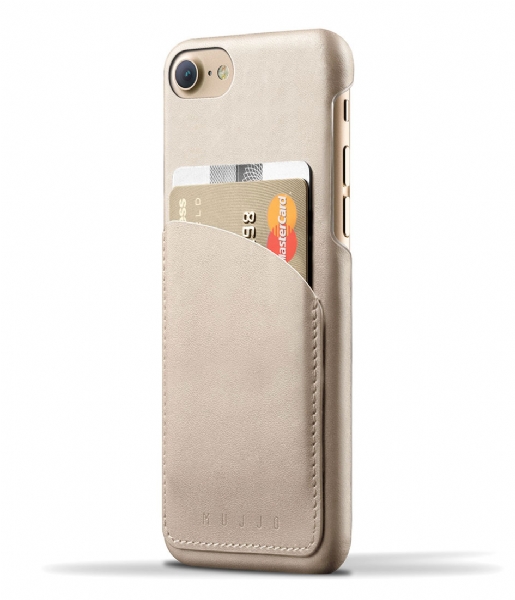 Mujjo  Leather Wallet Case iPhone 7 champagne