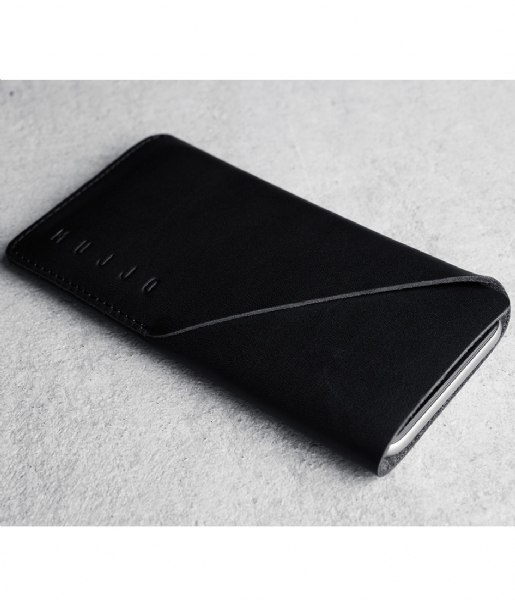 Mujjo  Leather Wallet Sleeve iPhone 7-8 black