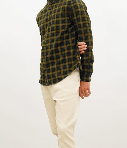 Nowadays  Brushed Check Shirt Golden Brown (924)