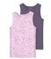 Name It  Tank Top 2P Winsome Flower Winsome Orchid (#D4B9CB)