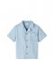 Name It  Daley Short Sleeve Loose Denim Shirt 2738-Da Lil Light Blue Denim (#86A5FC)