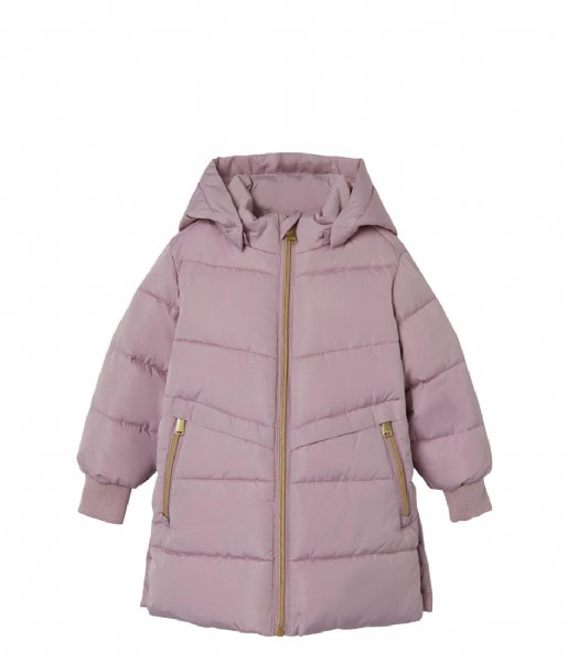 Name It  Music Long Puffer Jacket Tb Keepsake Lilac (#C0A5AE)