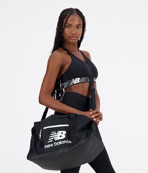 New Balance  Athletics Duffle Bag Black White 2