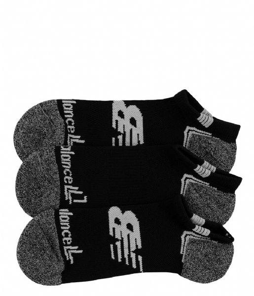 New Balance  No Show Run Sock 3 Pack Black White