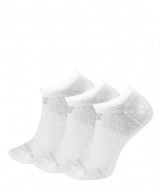 New Balance  Performance Cotton Flat Knit No Show Socks 3 Pack White