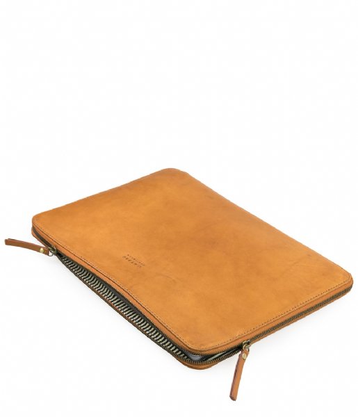 O My Bag  Zipper Laptop Sleeve 13 Inch cognac classic