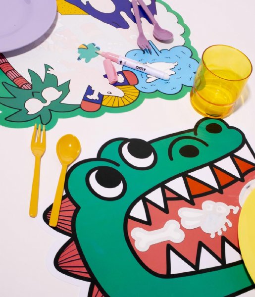 OMY  Magic Water Placemats Dino