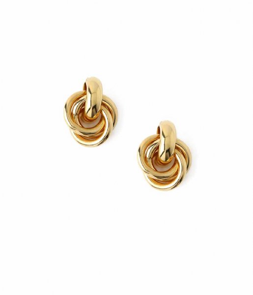 Orelia  statement interlocking earrings Gold colored