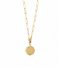 Orelia  Hexagon Adjustable Fastening Necklace Gold plated