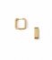 Orelia  linear square hoop earring Gold colored