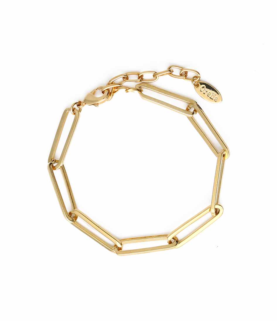 Orelia Armbanden Long link mixed chain bracelet Goudkleurig online kopen