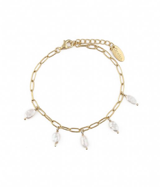 Orelia  Small Pearl Anklet Gold Colored