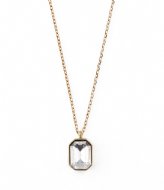 Orelia Octocon Crystal Drop Necklace Gold Colored