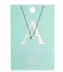 Orelia  Necklace Initial A silver plated (10367)