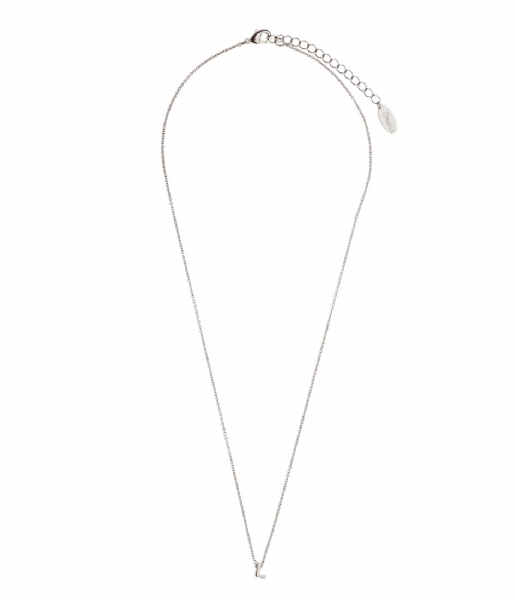 Orelia  Necklace Initial L silver plated (10376)