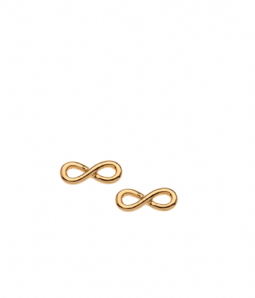 Orelia  Tiny Infinity Stud Earrings pale gold (10450)