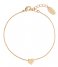 Orelia  Thread Thru Heart Chain Bracelet pale gold (22066)