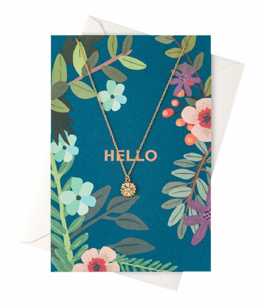 Orelia  Hello Flower Necklace Giftcard pale gold (22094)