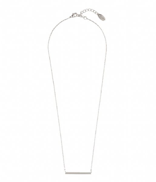 Orelia  Horizontal Bar Short Necklace silver color (22070)