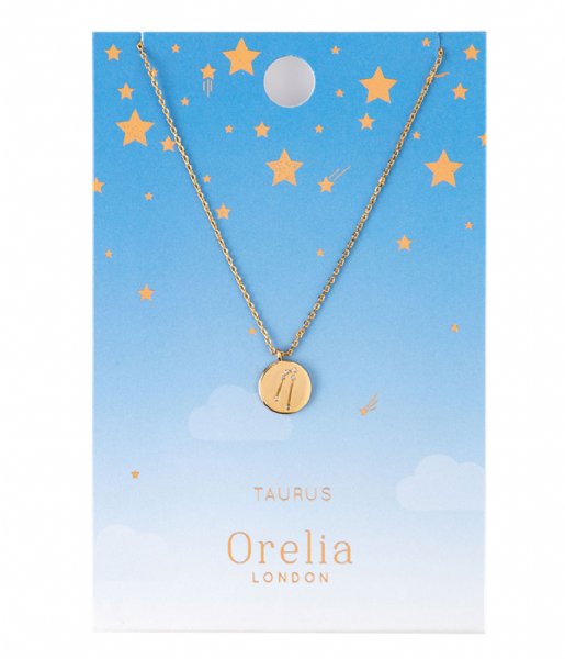 Orelia  Taurus Constellation Necklace pale gold plated (20658)