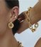 Orelia  statement interlocking earrings Gold colored