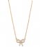 Orelia  Pave Bow Ditsy Necklace Gold colored