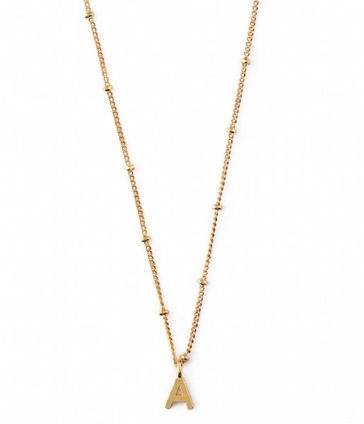 Orelia  Initial A Satellite Chain Neck Gold Plated