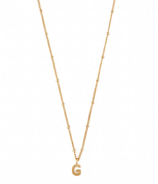 Orelia  Initial G Satellite Chain Neck Gold Plated