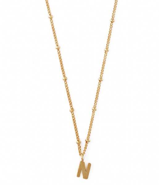 Orelia  Initial N Satellite Chain Neck Gold Plated