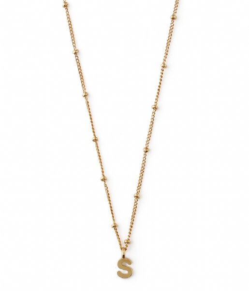 Orelia  Initial S Satellite Chain Neck Gold Plated