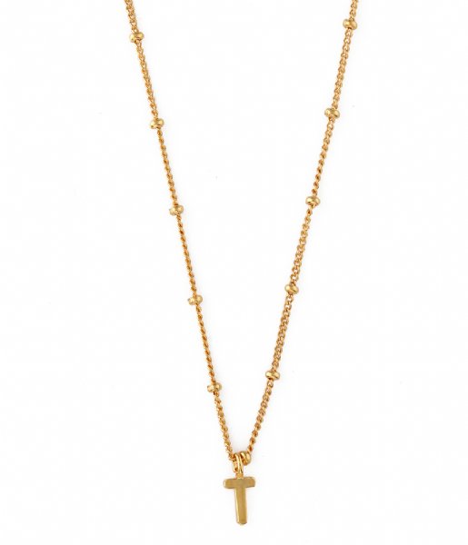 Orelia  Initial T Satellite Chain Neck Gold Plated