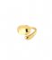 Orelia Ring Molten Asymmetric Open Ring Gold colored
