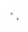 Orelia  Pave Star Stud Emerald Gold colored