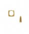 Orelia  Tapered Square Huggie Hoops Gold colored