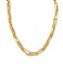 Orelia  Entwined Open Link And Snake Chain Necklace Gold colored