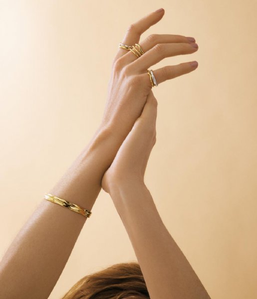 Orelia Armband Organic Molten Bangle Gold colored