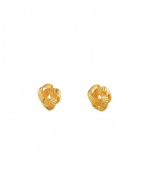 Orelia  Large Knot Studs Earrimgs Gold Plated