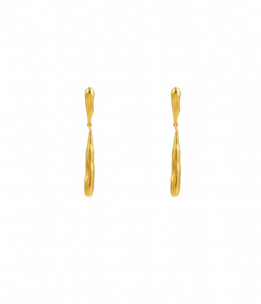 Orelia  Organic Droplet Earring Gold Plated
